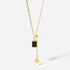 Y-formad Halsband/ Grön Cubic Zirconia